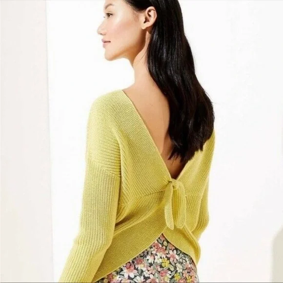 LOFT tie back sweater